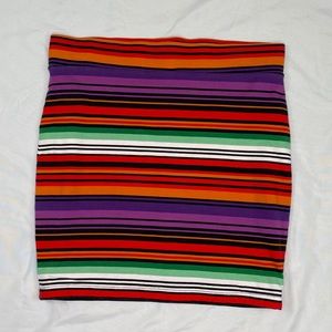 Forever 21 Striped Bodycon Mini Skirt Sz Large